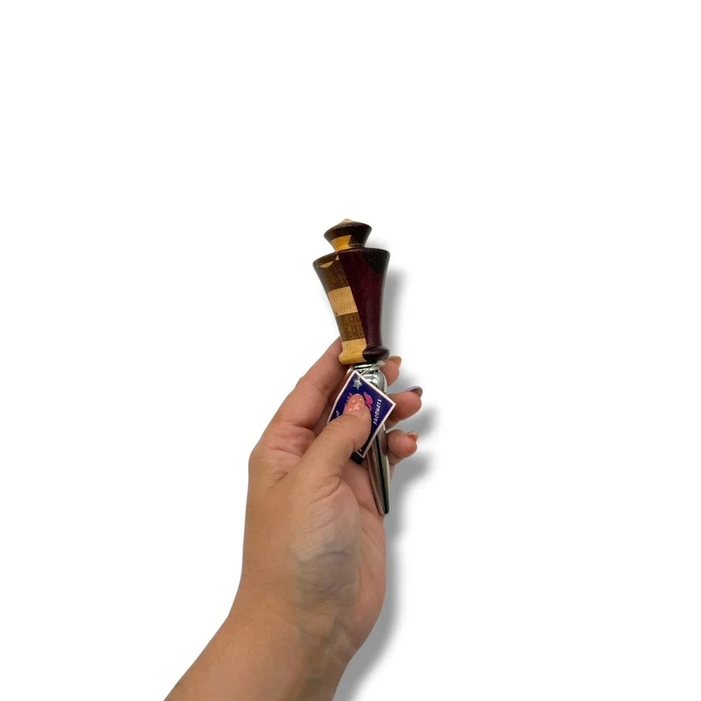 Handcrafted Exotic Wood Wine Bottle Stopper | Turned Wood Barware Gift